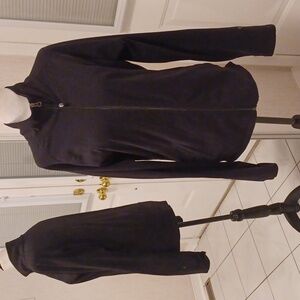 4/$60 Black Athletic Zippered Sweater - Size Large